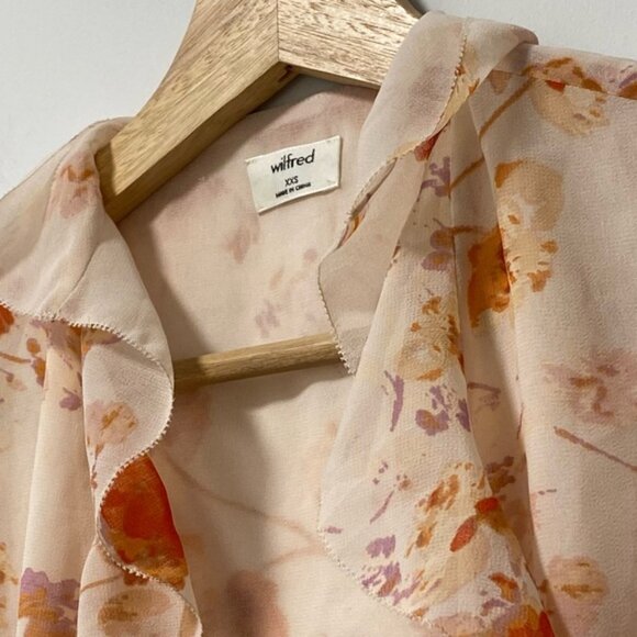 Aritzia Wilfred Nadine Floral Blouse XXS — 100% Polyester - Picture 7 of 10